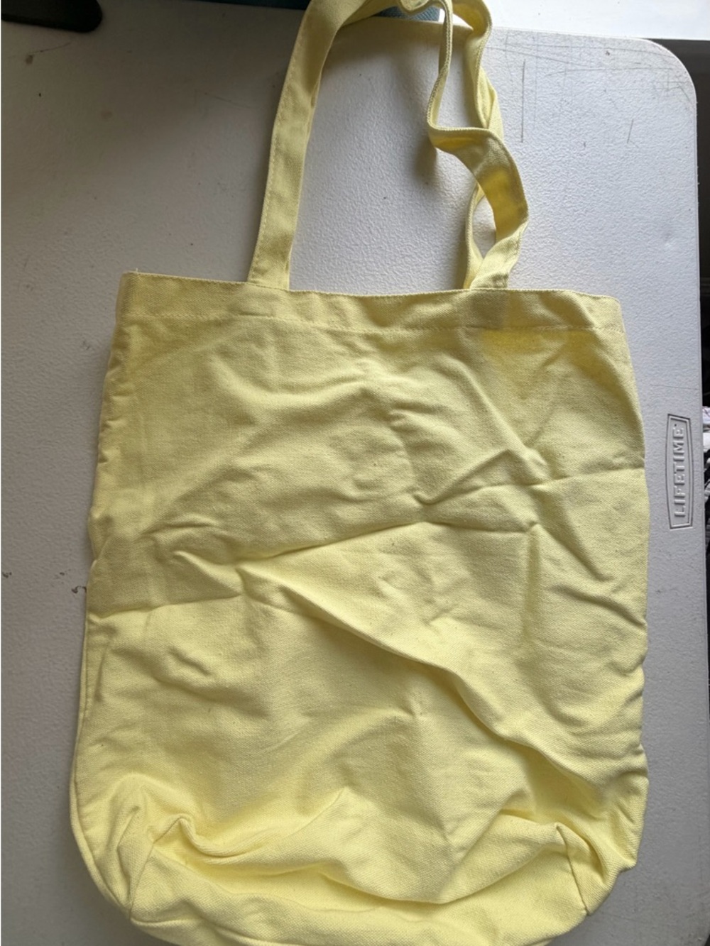 Yellow Graphic Cotton Tote Bag - 'Bad Days' Sun Design View 2